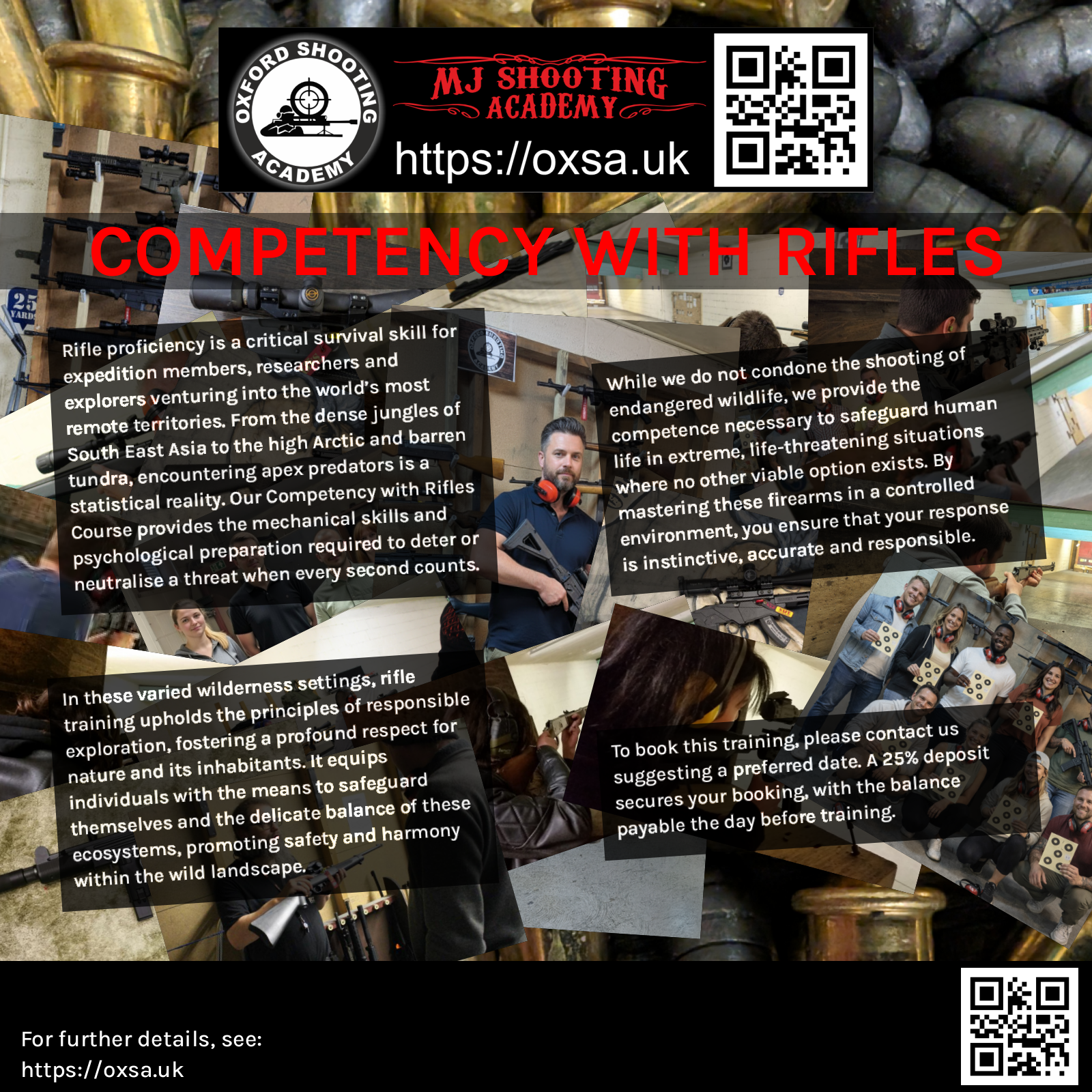 Historic rifle display with expert safety instruction