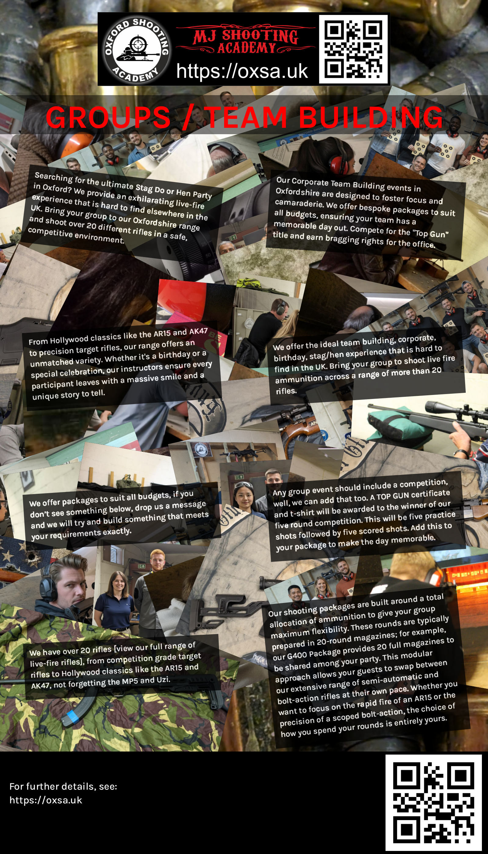 Indoor range shooting providing a unique experience day