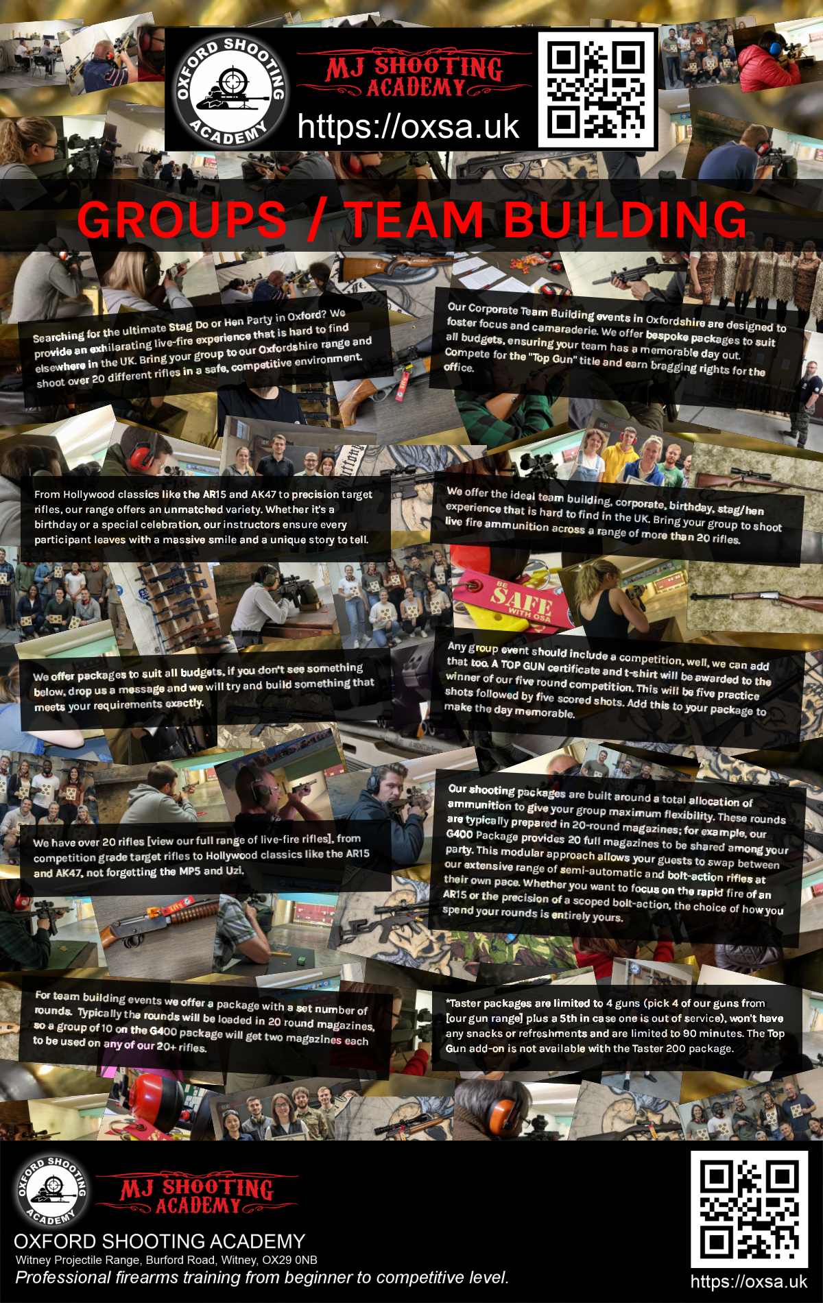 Sporting gun experience under supervised range conditions