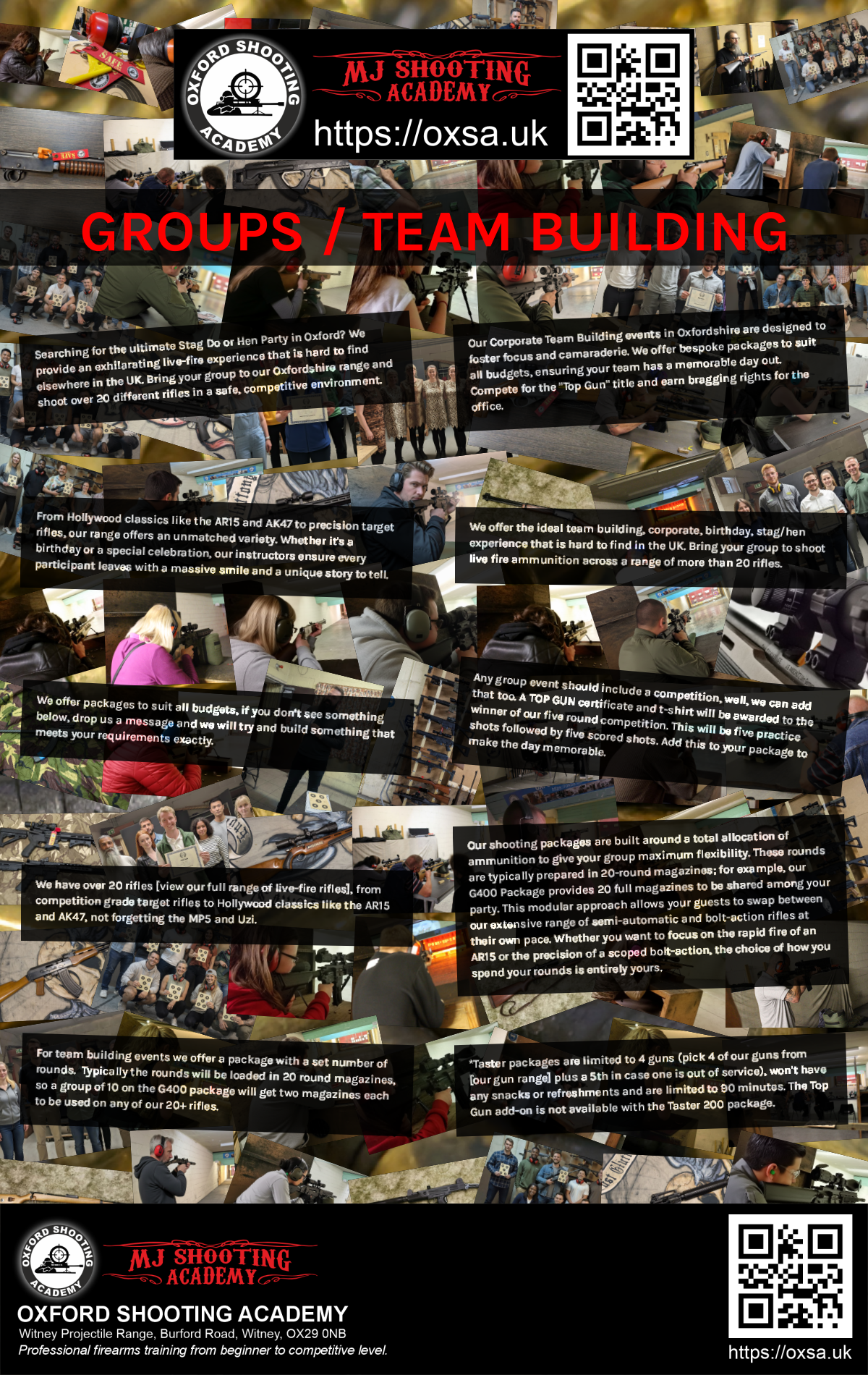 Live fire training for skill development and training