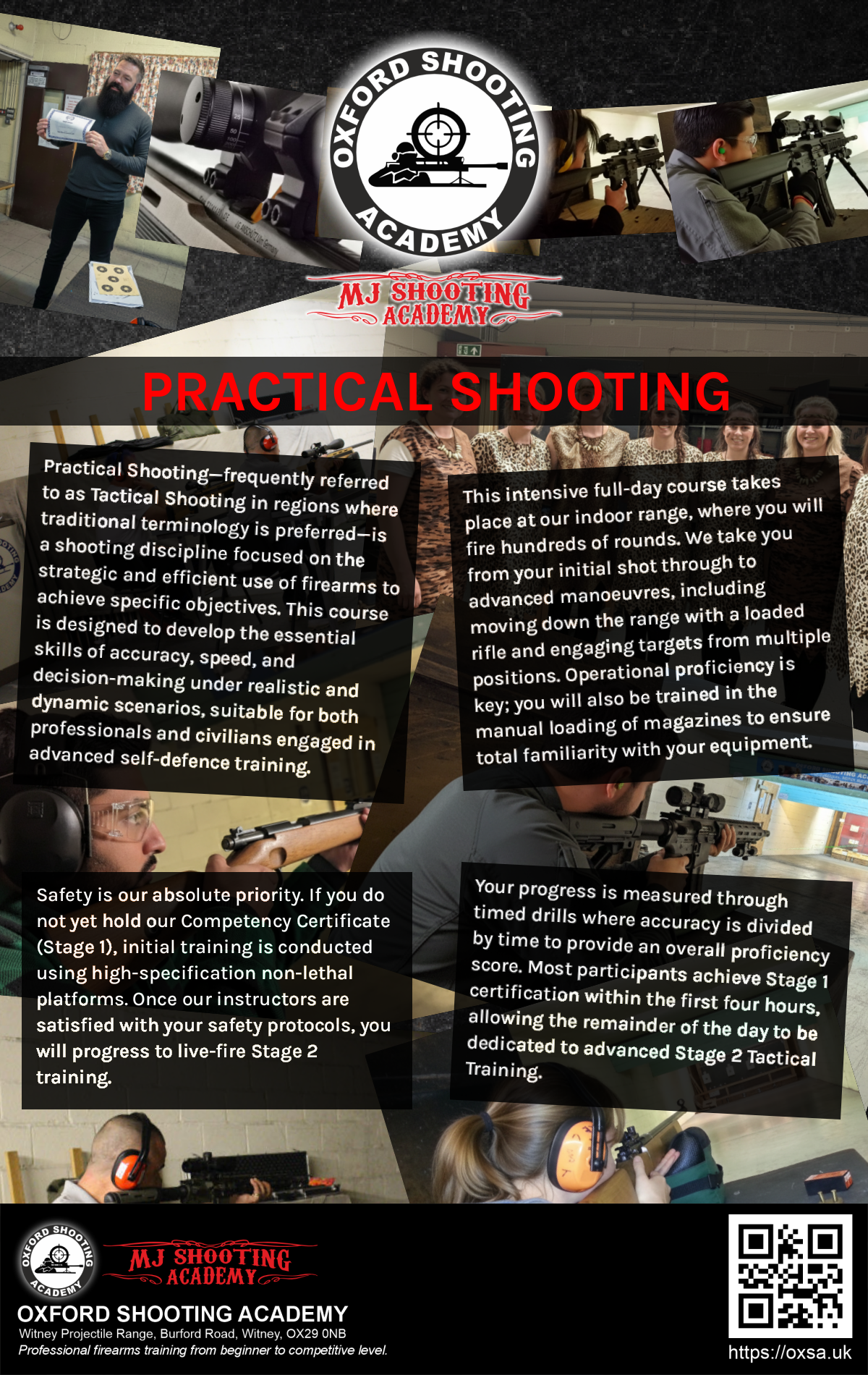 Indoor range shooting providing a unique experience day