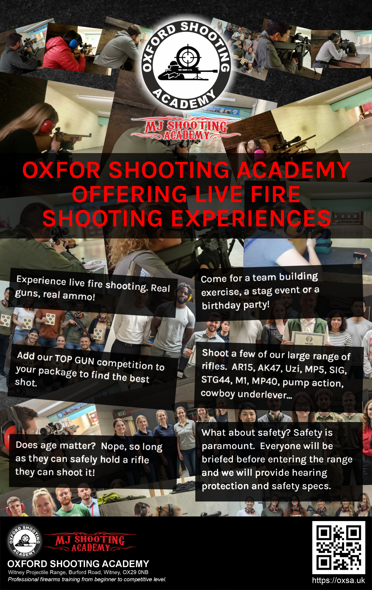 Indoor range shooting providing a unique experience day