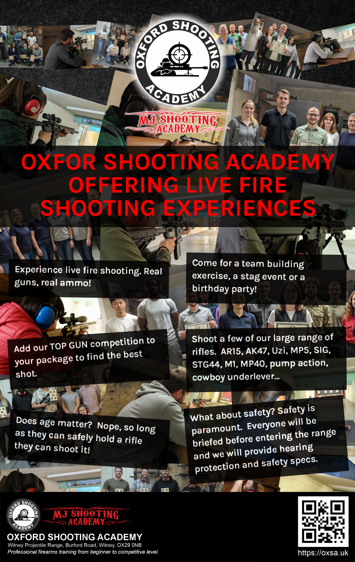 Indoor range shooting providing a unique experience day