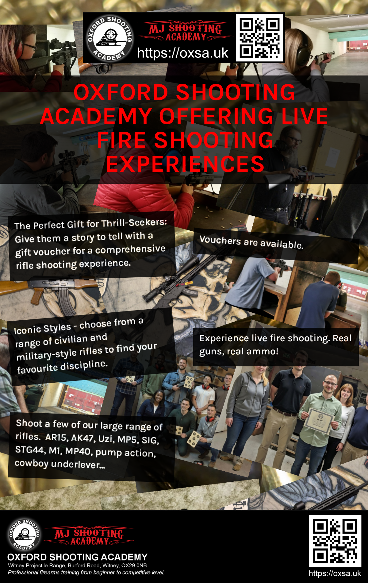 Live fire training for skill development and training