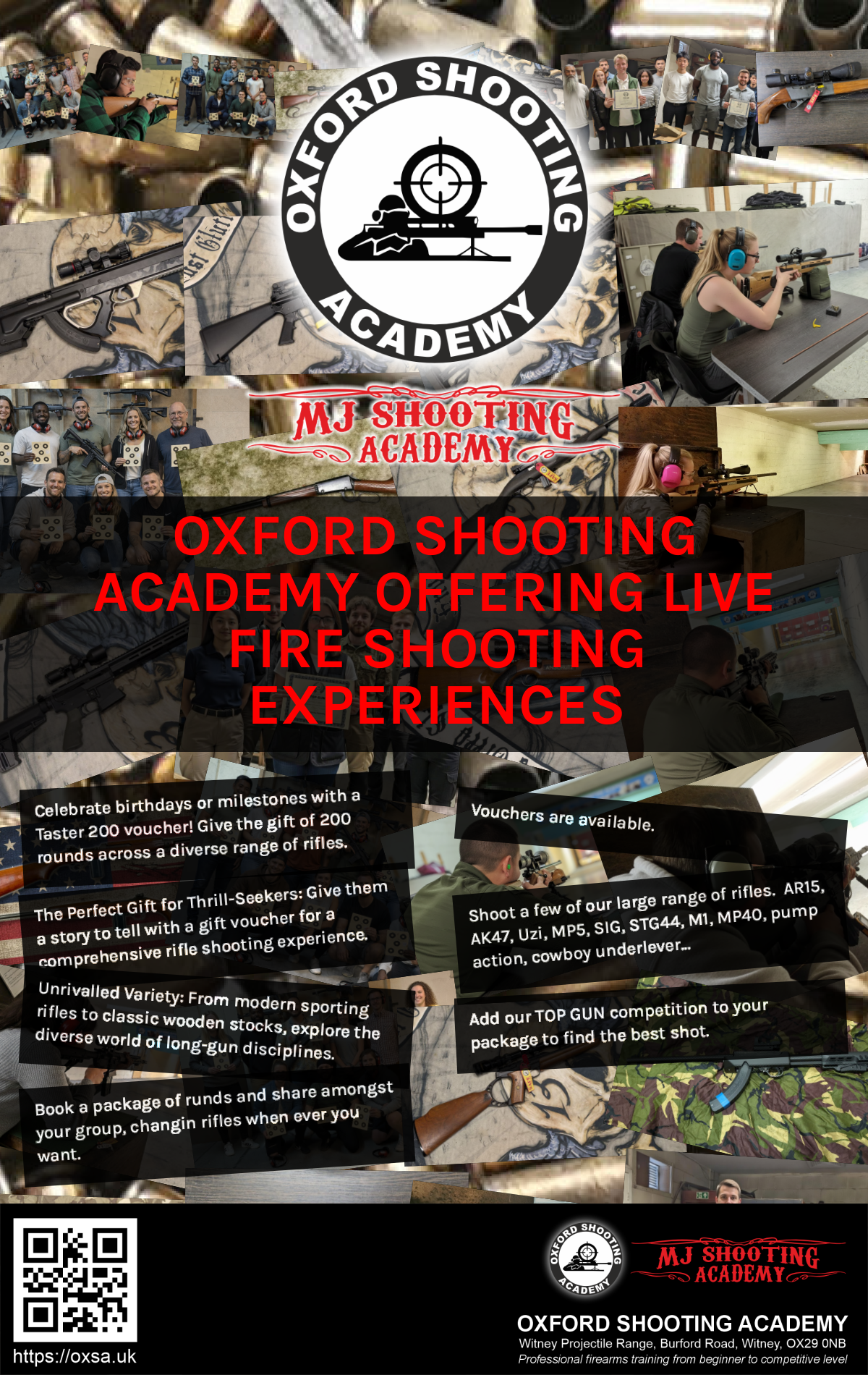 Professional shooting experience at a professional shooting range