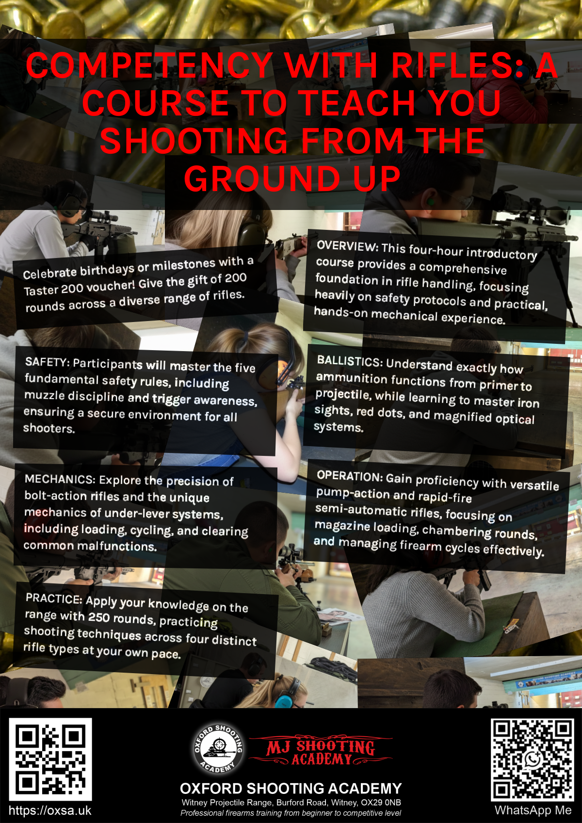 Sporting gun experience under supervised range conditions