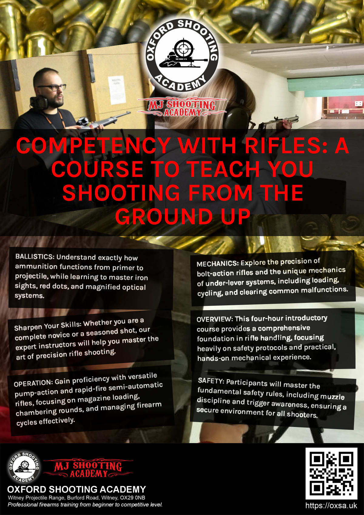 Historic rifle display with expert safety instruction