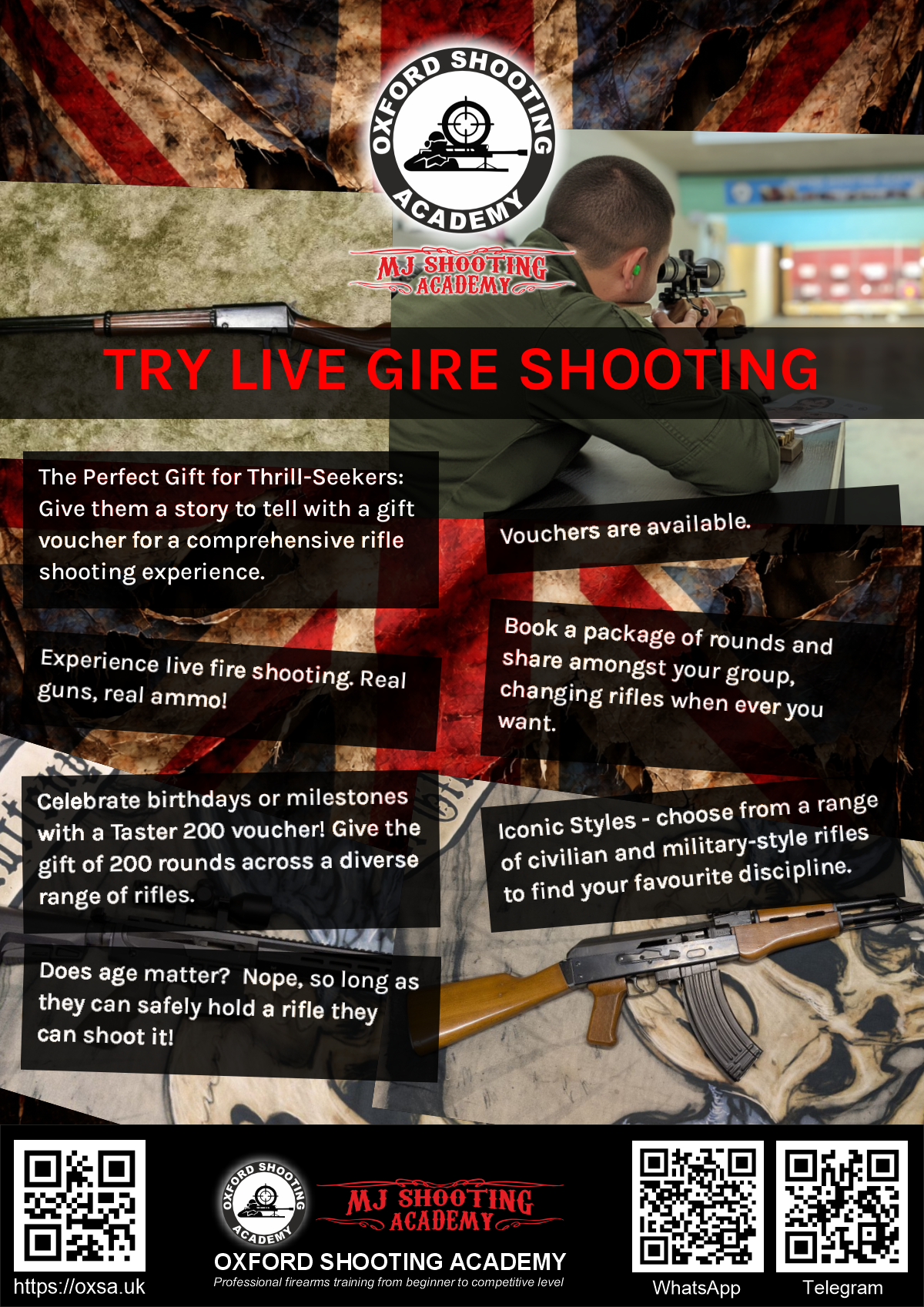 Sporting gun experience under supervised range conditions