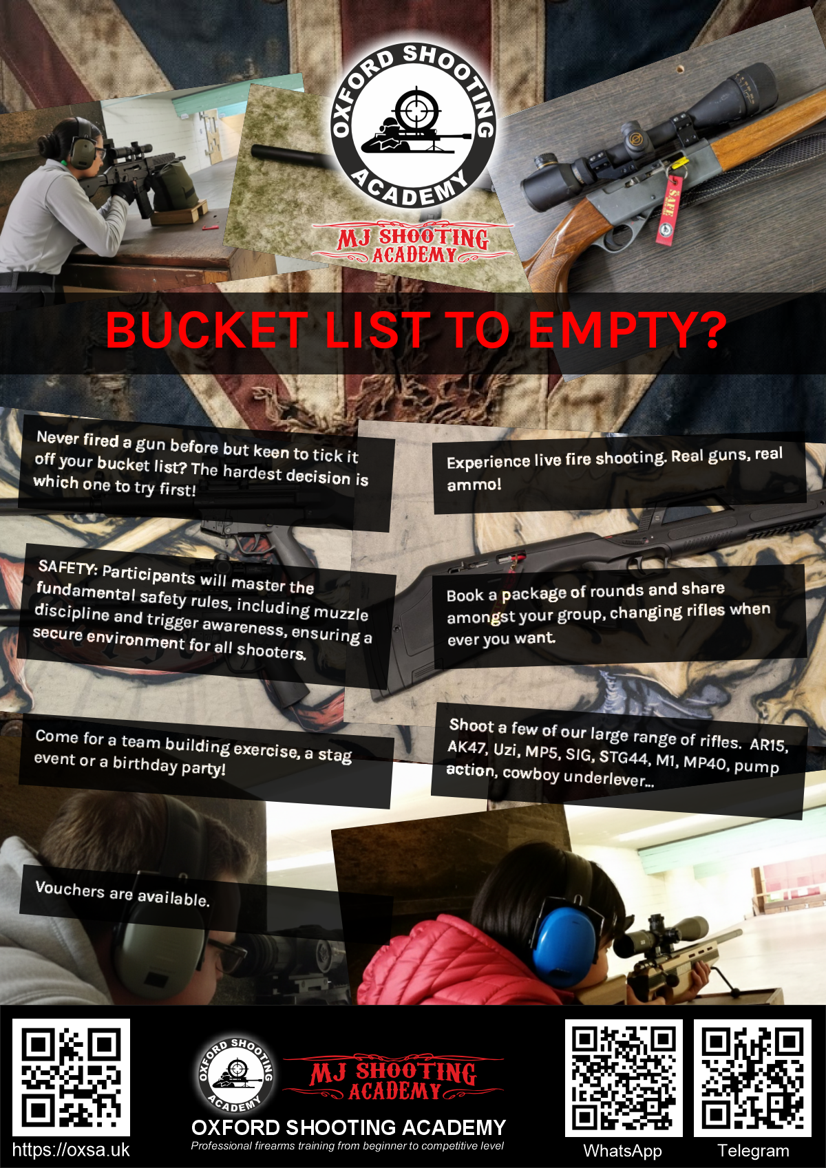 Indoor range shooting providing a unique experience day