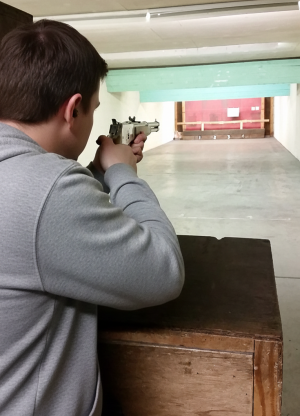 Professional shooting experience at a professional shooting range