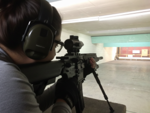 Professional shooting experience at a professional shooting range