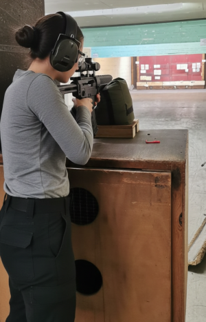 Historic rifle display with expert safety instruction