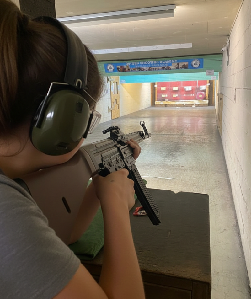 Professional shooting experience at a professional shooting range