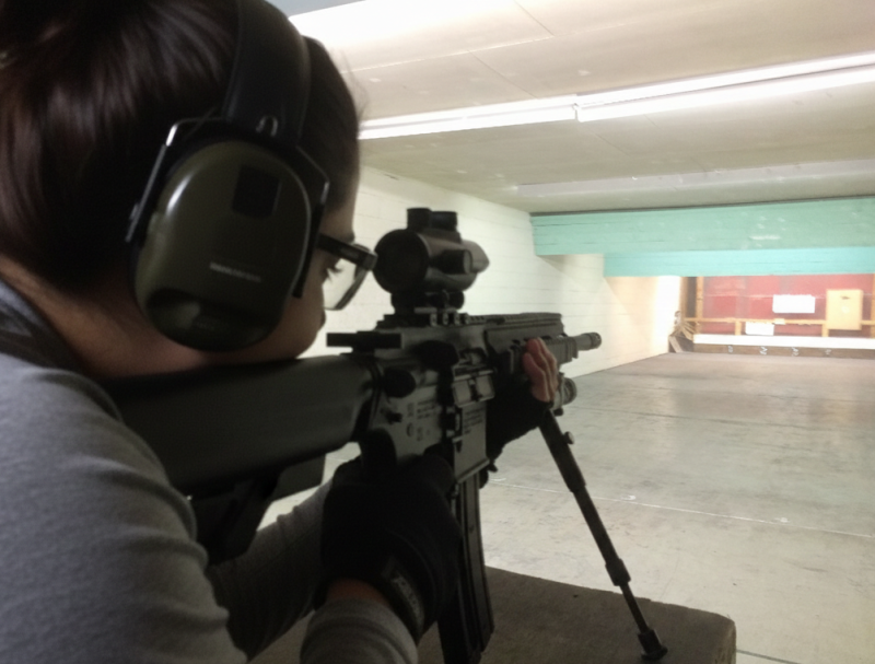 Professional shooting experience at a professional shooting range