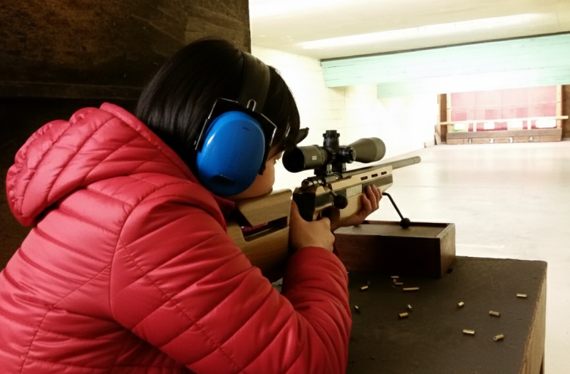Professional shooting experience at a professional shooting range
