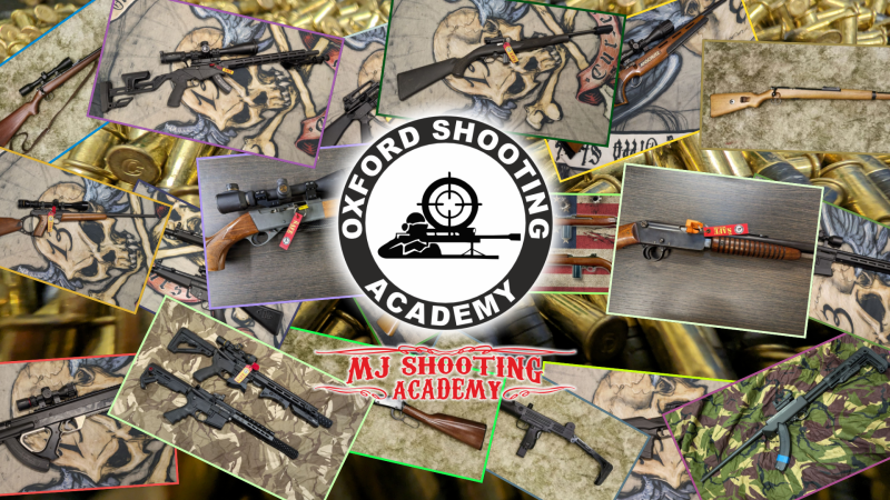 Firearms training session using various sporting firearms